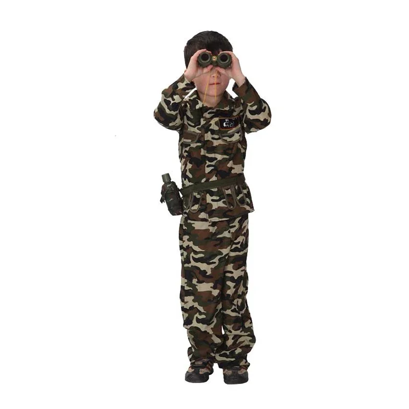 Disfraz de soldado de las fuerzas especiales para niños y niñas, uniforme de ocupación de camuflaje militar del ejército, juego de rol, Unifor elegante