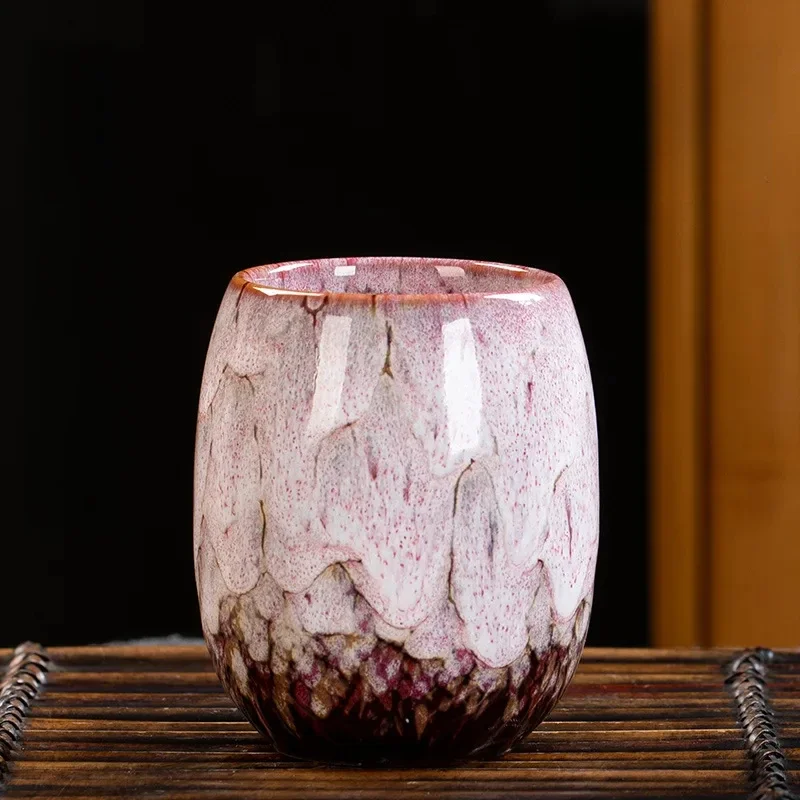 

Tea Cups 1PC Ceramics Colorful Glazed Unique Gradient Pattern Small Teacups for Tea Ceremony Daily Use Drinking Utensils