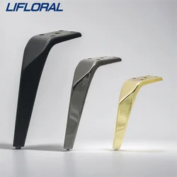 Patas de Metal de lujo para sofá, pies de soporte para muebles, cama, tocador, armario de TV, mesa de centro, 4 piezas, 15cm