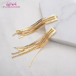 4PCS 65MM 24K Gold Color Plated Brass Jewelry Accessories Tassel DIY Making Hand Made Jewelry Findings Component