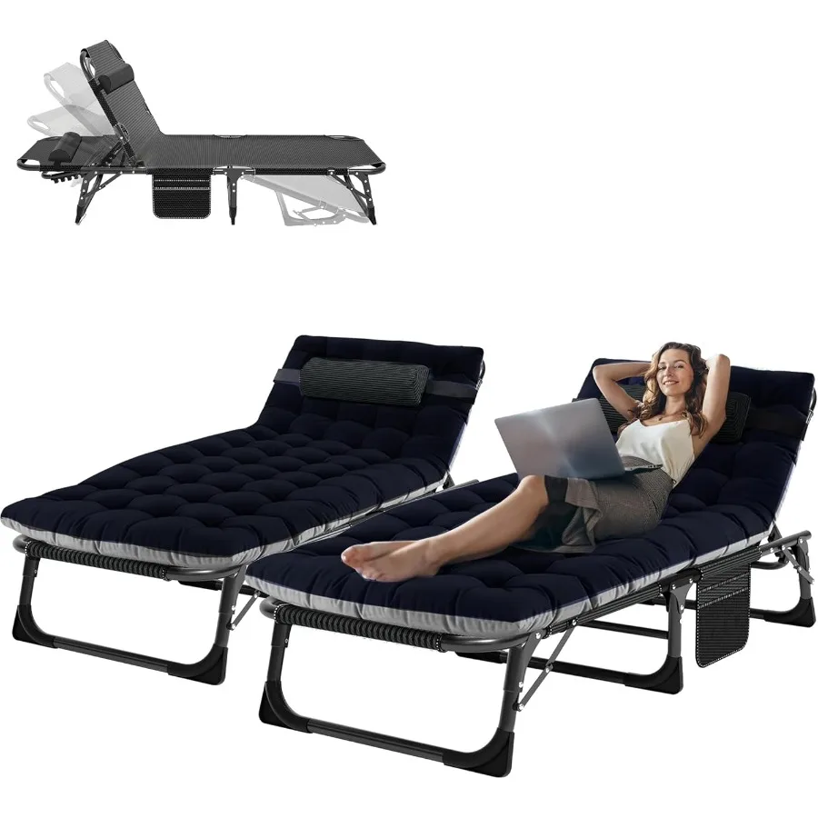 سرير تخييم للبالغين سرير قابل للتعديل عالي التحمل للنوم بطبقة مزدوجة قابلة للتعديل 1200D مع حقيبة حمل مرتبة للمنزل #1