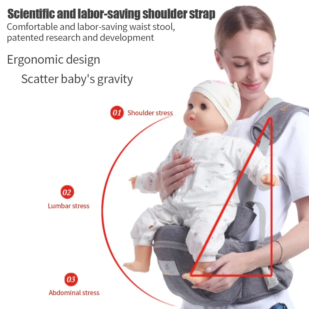 Baby Hip Seat Carrier Newborn Ergonomic Waist Stool, Baby Sling Hold Waist Belt Holder Hipseat Backpack Home Travel Accessories