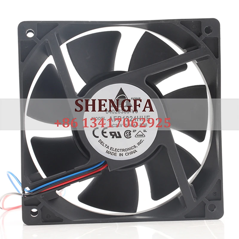 

Original Delta DC24V 0.40A 12cm 12038 120X120X38MM Three-wire Gridlocked Alarm AFB1224HHE Cooling Fan