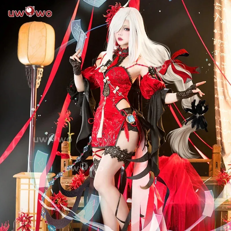 

IN STOCK UWOWO Genshin Impact Shenhe Frostflower Dew New Outfits Lantern Rite Cosplay Costume