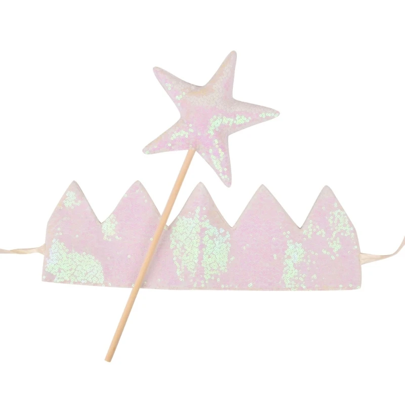 Birthday Party Headwear Sparkling Hairband Star Fairy Shower Gift for Baby Girl Stage Performances Photoshoots Baby Accessories