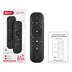 For Android Smart TV Box, G60S Pro BT 5.0 2.4G Wireless Gyroscope Air Mouse Voice Remote Control Russian/English Mini Keyboard.