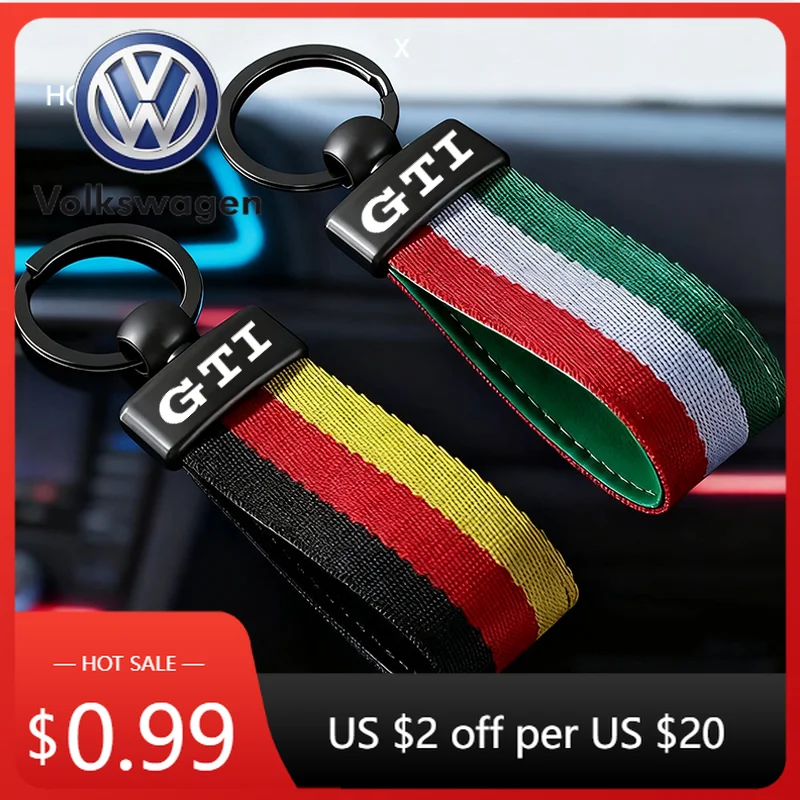 

Новинка 2026: Брелок-подвеска из нейлоновой стропы для ключей Volkswagen с логотипом GTI, Polo, Touareg, Sharan, Beetle