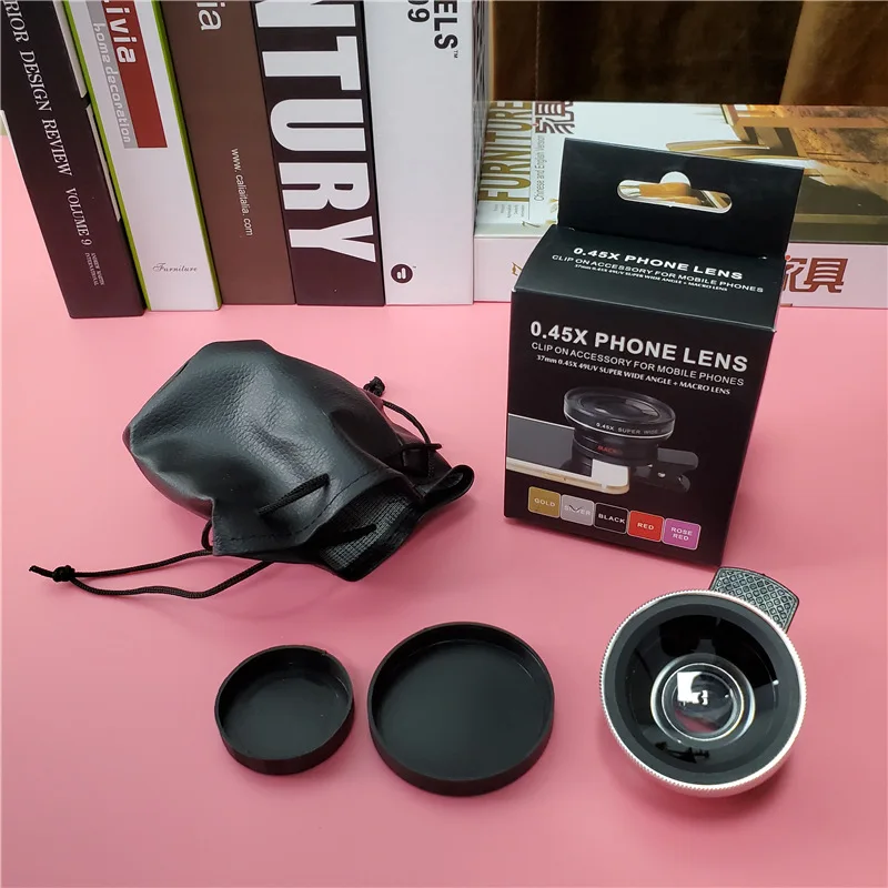 Professional Super Wide-Angle + Macro HD Lens 0.45X 49UV Super Wide-Angle + Macro HD Lens for iPhone Android