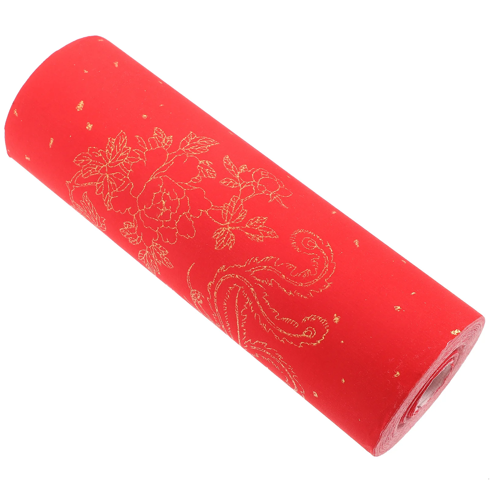 1 Rolle rotes chinesisches Kalligraphiepapier, schlichtes Design, Frühlingsfest-Schreibpapier für Neujahrsdekorationen, Schriftrolle