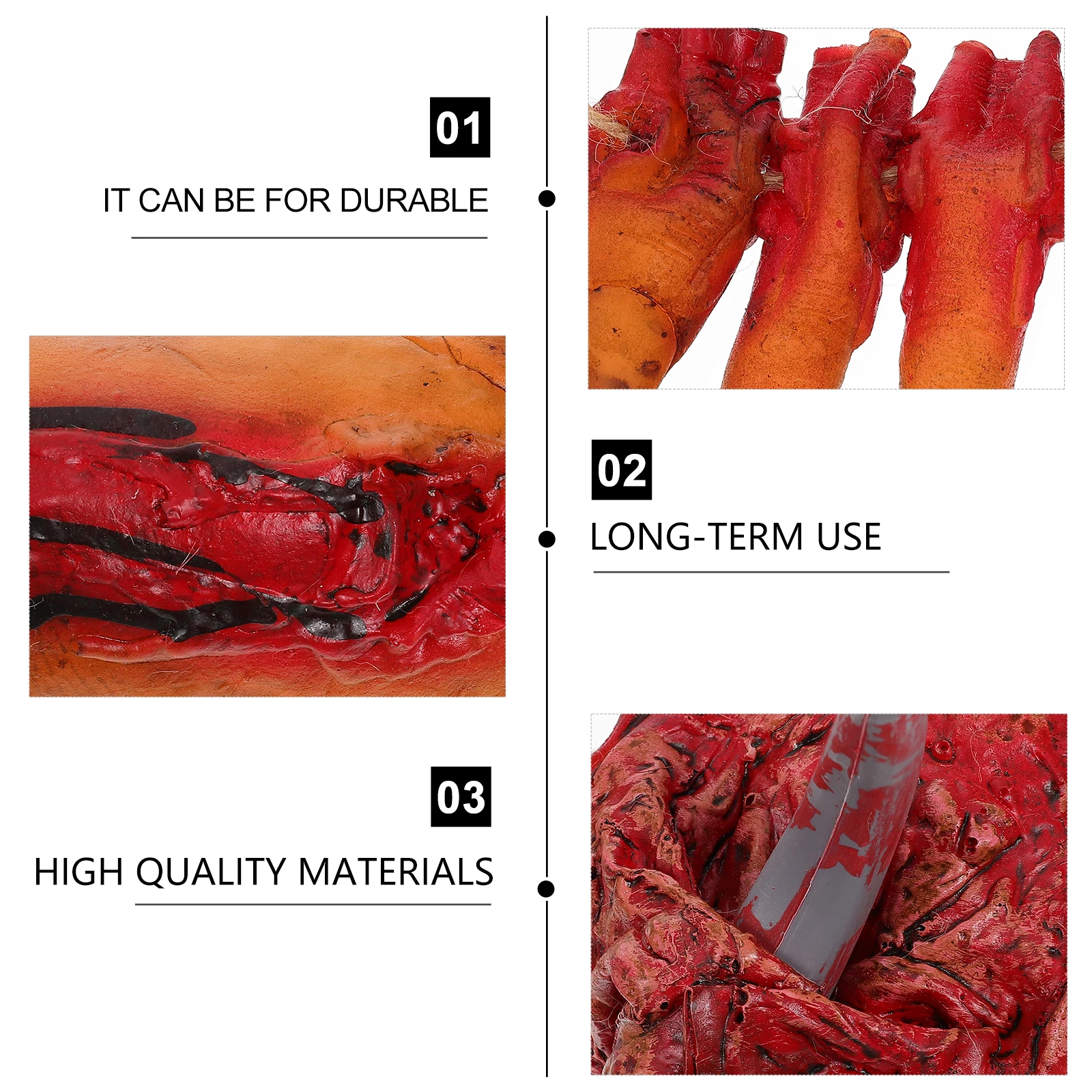 

1 комплект, декор для дома-призраков, цепочки, украшения на Хэллоуин, кровавые сломанные части тела, отрубленные пальцы в форме сердца, реквизит для дома с привидениями