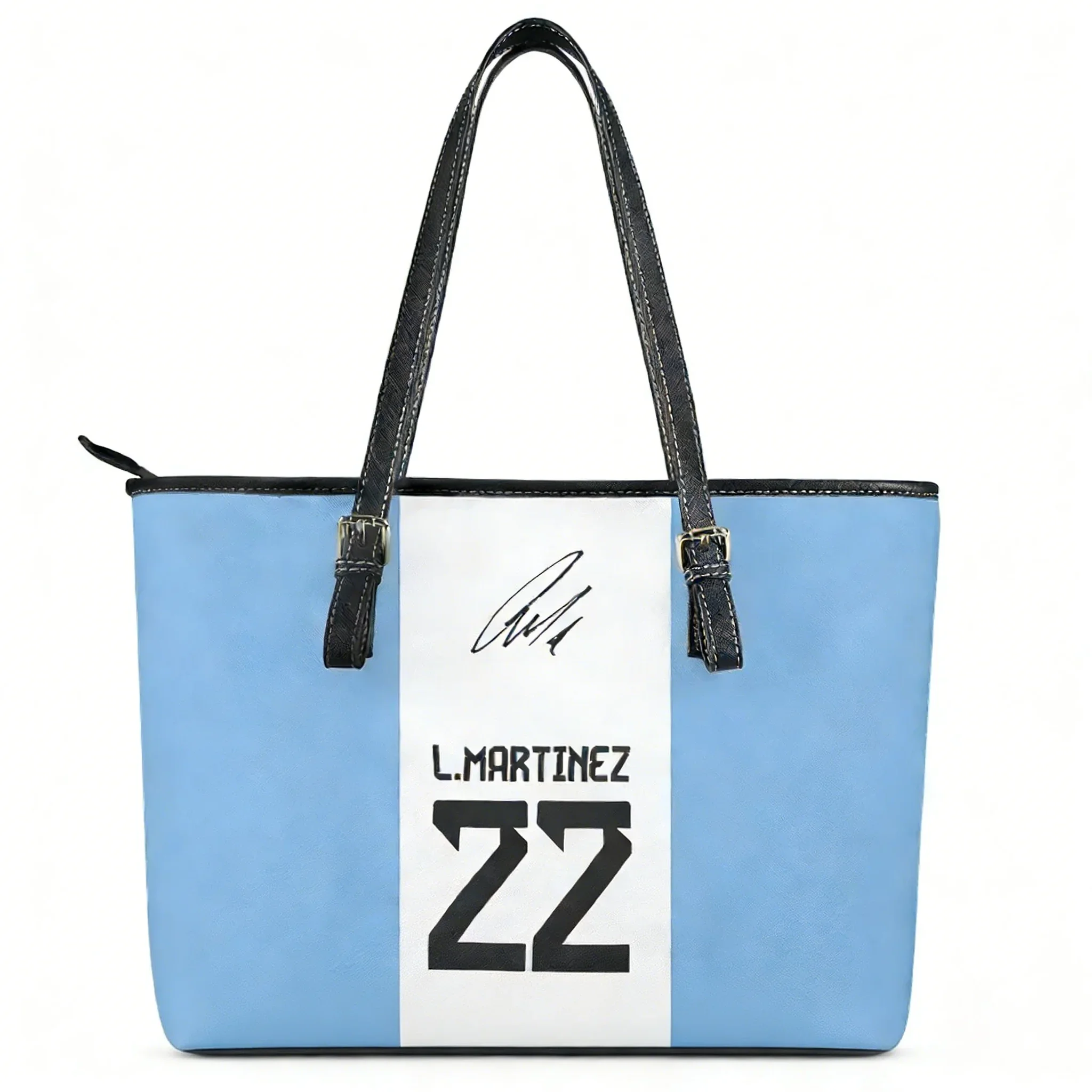 

Lautaro No.10 Tote Bag Purse Womens Mens High Quality Personalized Text Image PU Leather Handbag Argentina Soccer Star Gift Bags