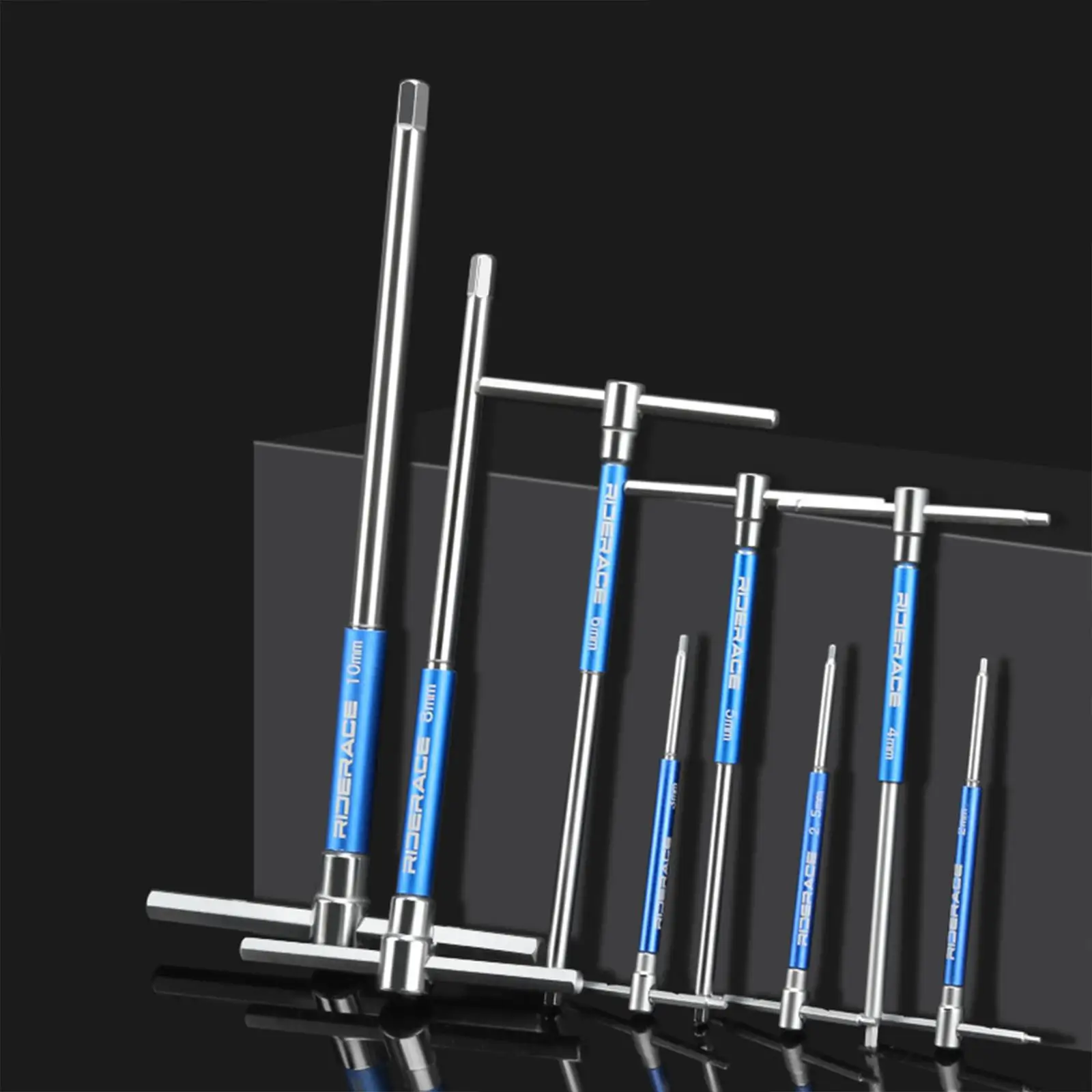 T Handle Hex Wrench Set Hex Key Nonslip 2/2.5/3/4/5/6/8/10mm Versatile Portable Metric Professional Allen Wrench Sliding