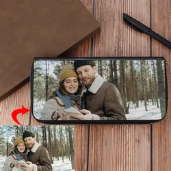 2022 New Personalized Single-sided Printing Of Color Photos Zipper Long Clutch Bag Customized DIY Women Wallet Festival Present