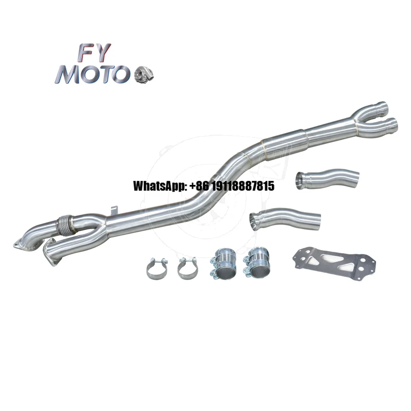 

SS304 High Flow M PERFORMANCE 3.5 Inch Exhaust System for BMW S58 G80 M3 G82 M4 2020+ MidPipe Resonated with Brace
