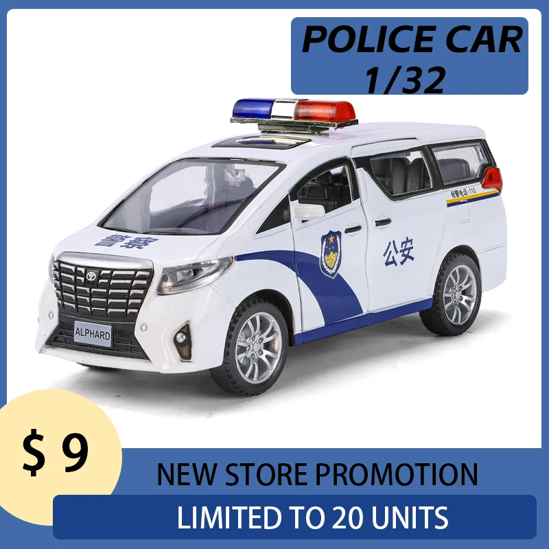 

1:32 Car Toy Boy Vehicle Police Alphard Land Cruiser Tundra Diecast Alloy Model Children Gifts Fast and Furious Hot Wheels Gifts