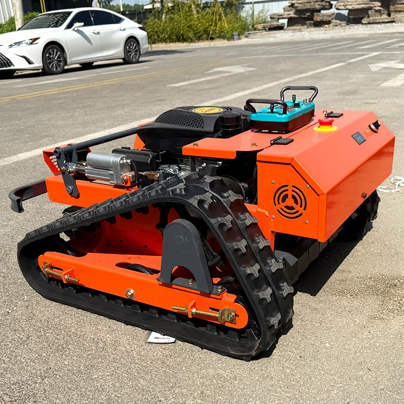 Maßgeschneiderter chinesischer Hersteller, Fabrikpreis, Roboter-Rasenmäher, ferngesteuerte Rasenmäher, Modell 800, Raupen-Rasenmäher mit Fernbedienung