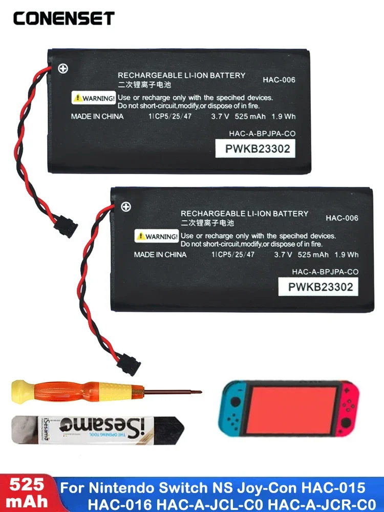 2 قطعة HAC-006 استبدال البطارية ل نينتندو سويتش NS Joy-Con تحكم HAC-015 HAC-016 HAC-A-JCL-C0 HAC-A-JCR-C0 بطاريات