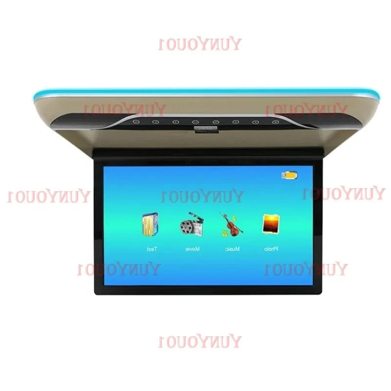 

19 Inch Multimedia Video Player Car Monitor Universal Car Ceiling MP5 Monitor with HDMI Input Support USB/TF/FM