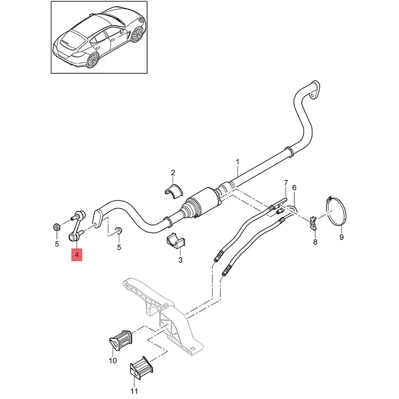 Estabilizador de suspensão dianteira para Porsche Panamera 970, Swway Bar, Links finais, 97034306921, 97034306922, 97034306923