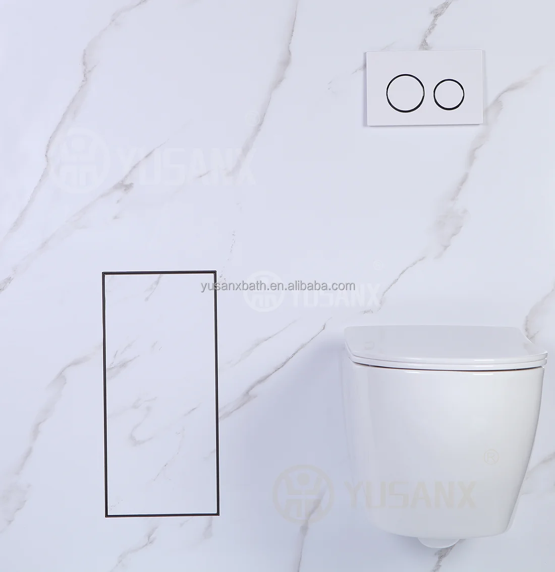 Hidden all-in-one 304 stainless steel toilet paper trash can toilet brush wall