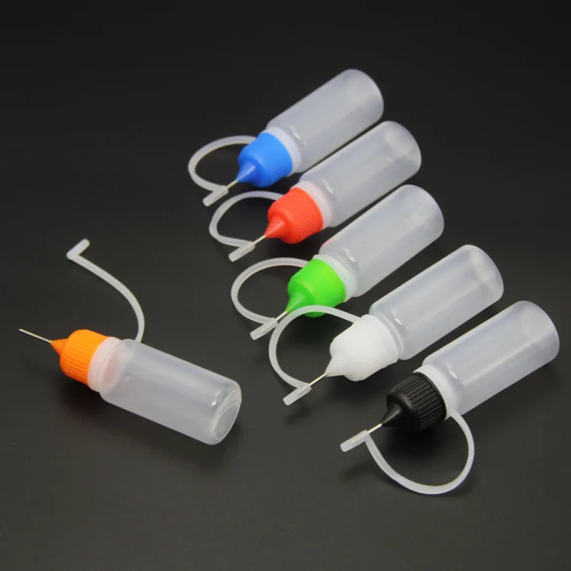 New 1/3/5pcs 10ml Plastic Squeezable Needle Bottles Eye Liquid Dropper Sample Drop Can Be Glue Applicator Refillable Bottle