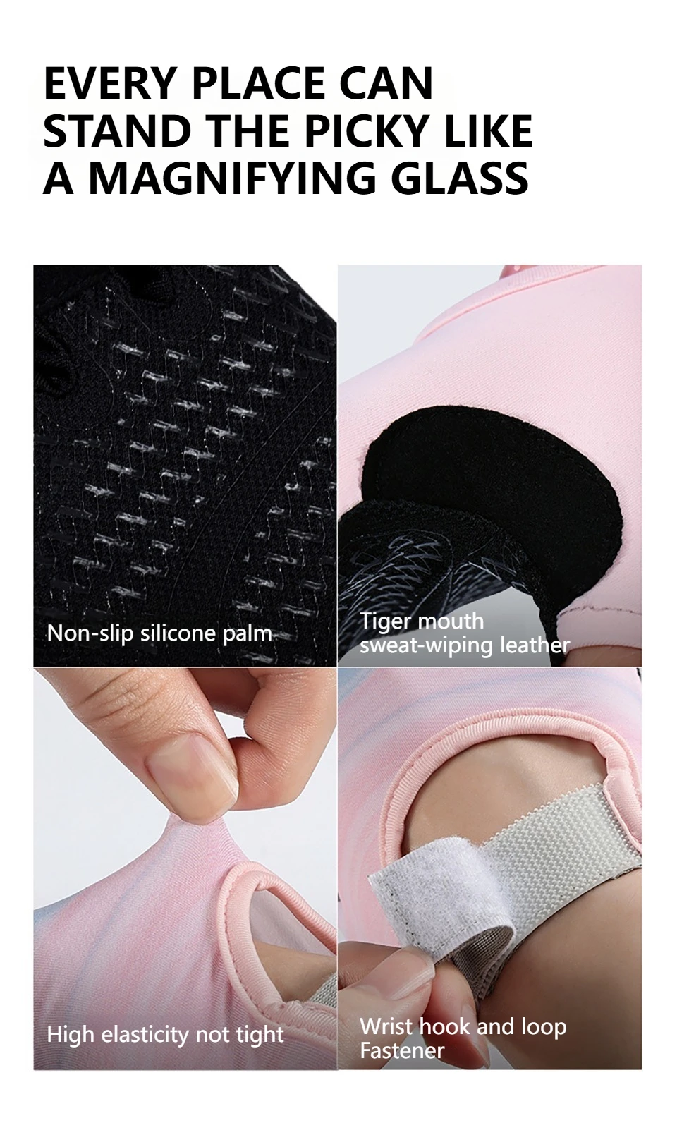 GTUBIKE 1 Paar neue Fahrradhandschuhe, Workout-Gymnastikhandschuhe für Männer und Frauen, Gewichtheben, fingerlose Handschuhe, Training, Übung, Fitness – Detail 11