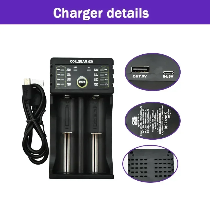 Batería Li-ion Recargable, 26650 3.7V 18800mAh, Pour Lampe De Poche LED, Antorcha, Acumulador, Chargeur, Nouveauté 26650A