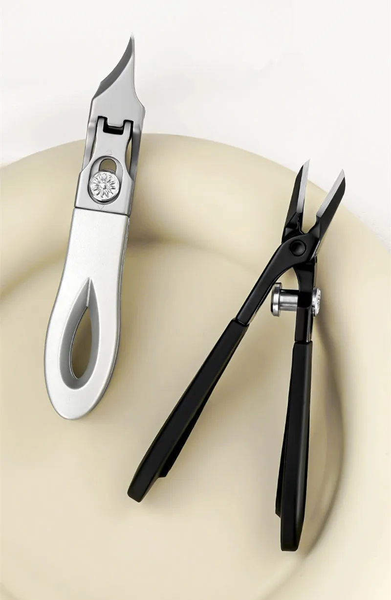 

2pcs/set Nail Care Kit Heavy-Duty Precision Cutting for Thick Nails Includes Slant Tweezers Cuticle Pusher Eagle Beak Pliers