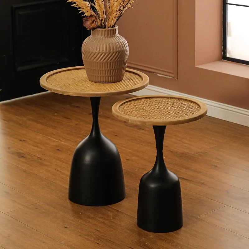 

Modern Round Coffee Table Lift Top Wood Storage Industrial Metal Legs Living Room Sofa Side Table Coffee Tables Coffee Mesa