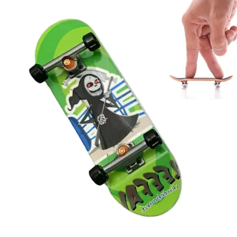 Print Professional Alloy Stand FingerBoard Skateboard Mini Finger Boards Skate Truck Finger Skateboard For Kid Toy Children Gift