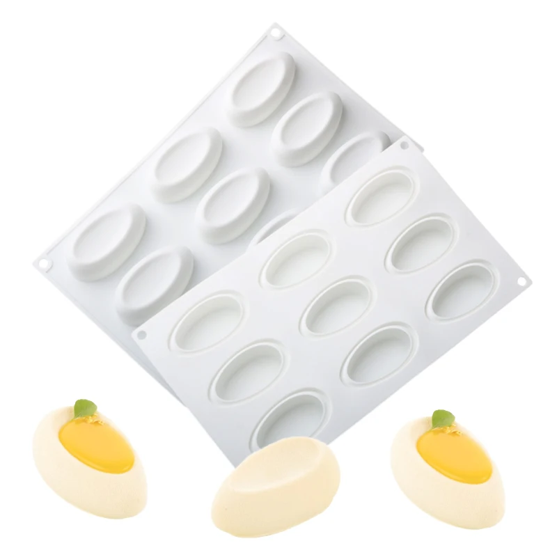 Meibum Concave Waterdrop or Olive Design Silicone Mousse Mould Food Grade Cake Molds Chocolate Mold Muffin Dessert Baking Tools