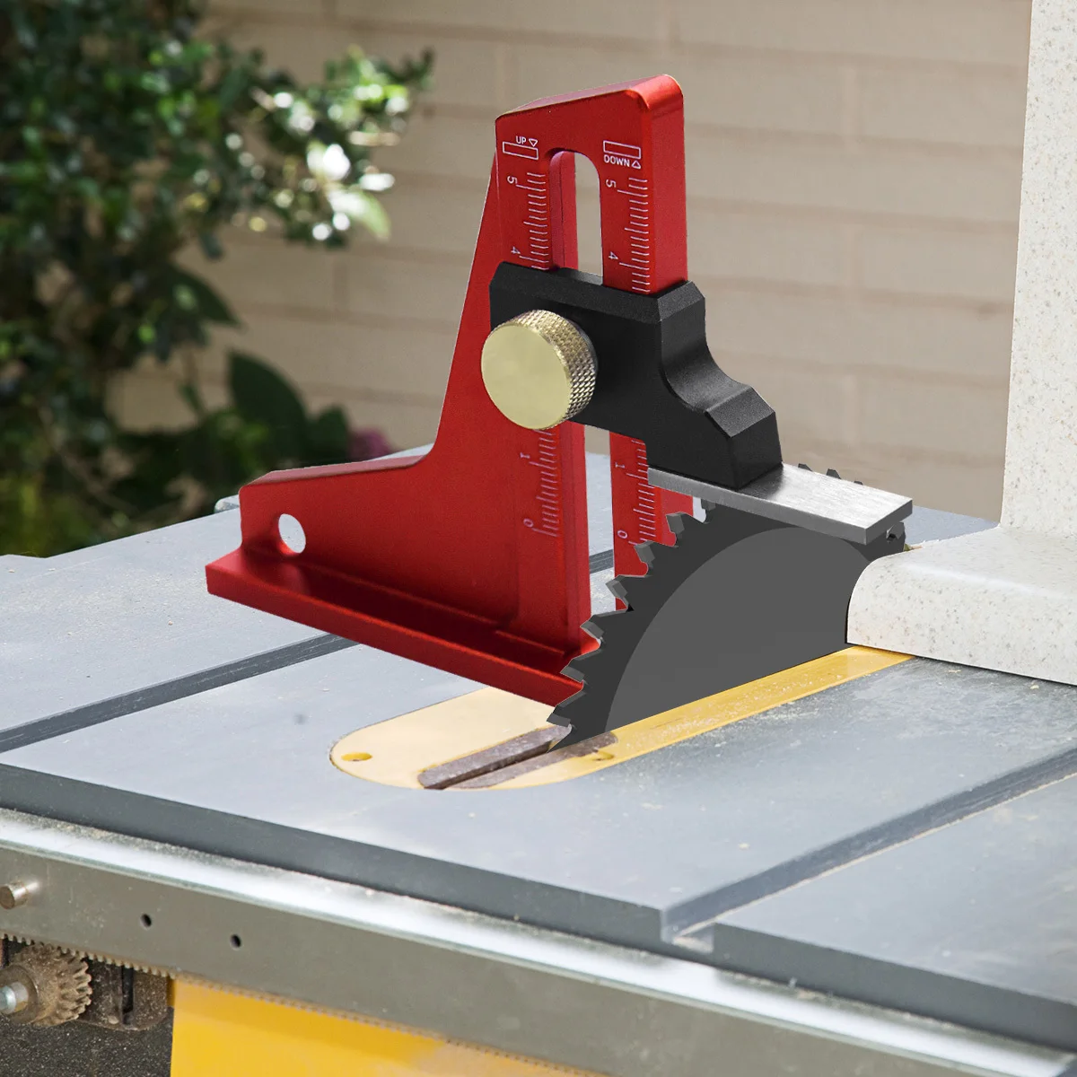 Height Gauge, 0-50mm Setup Adjustable Table Saw Depth Gauge - Aluminum Dual Scales DIY Ruler Woodworking Height Measurement Tool