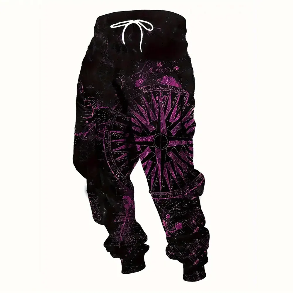 

Men's Loose Pocket Drawstring Sweatpants Winter New Thick Warm Sweatpants Men's Sports Pants Fashion Dragon Print Sweatpants