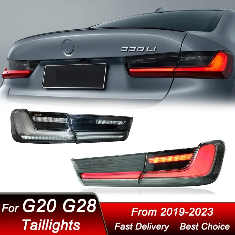 

Поп-стайлинг автомобиля Задние фонари для BMW 3 серии G20 G28 2019-2023 Новый стиль Полностью светодиодный динамический указатель поворота Задний фонарь в сборе