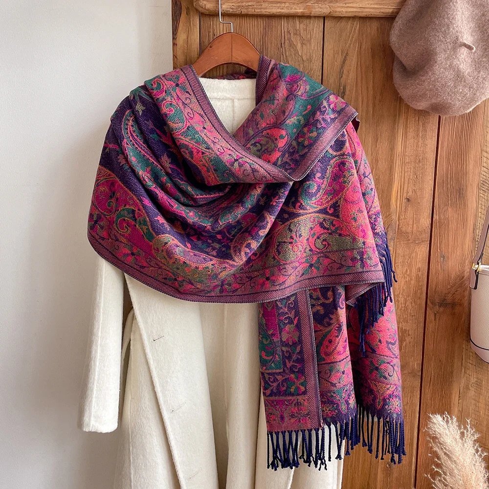 Thick Winter Pashmina Cashmere Shawl Wrap