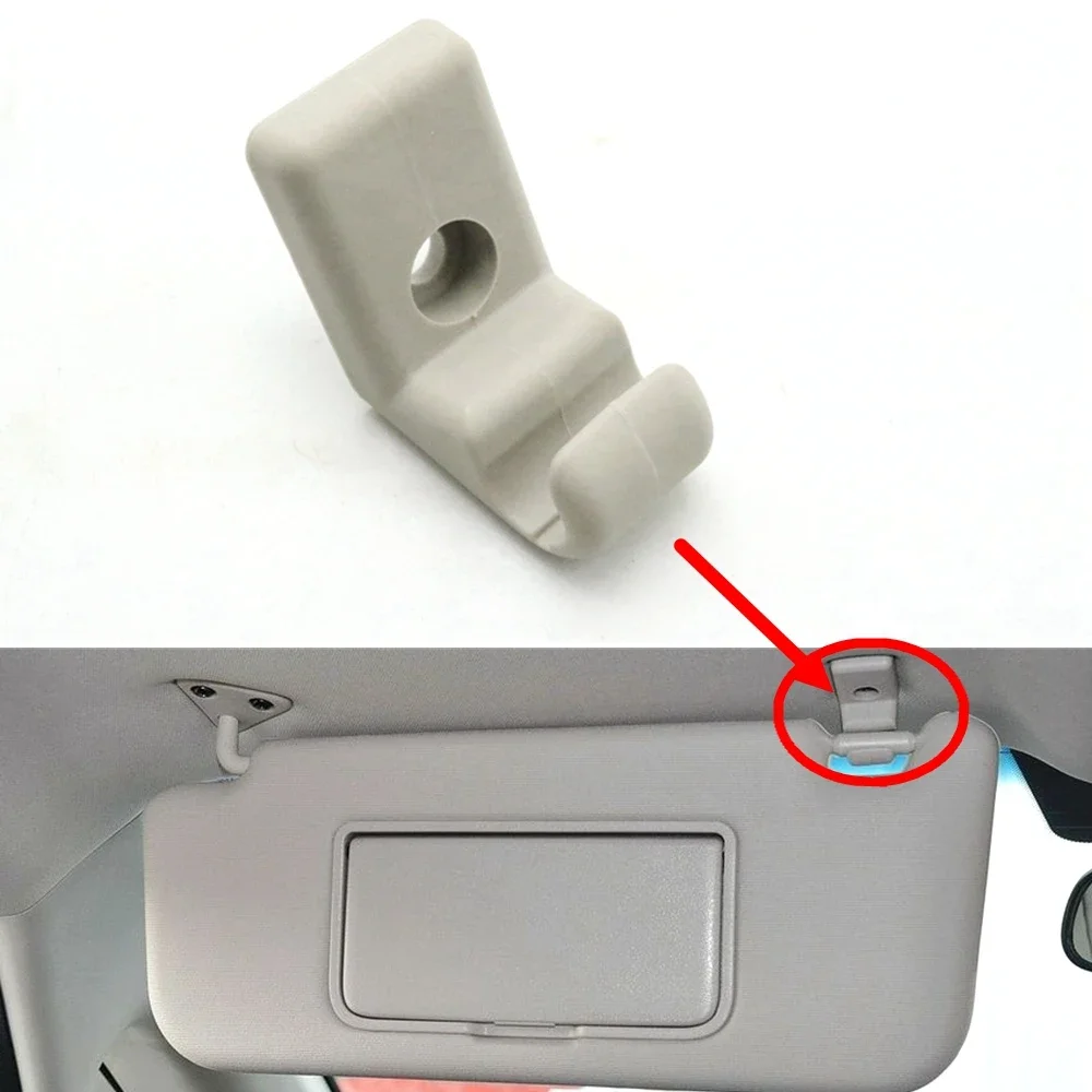 1pcs Interior Gray Sun Visor Clip Holder Hook Buckle Hanger For JAC J4 J5 J6 5702306U7154