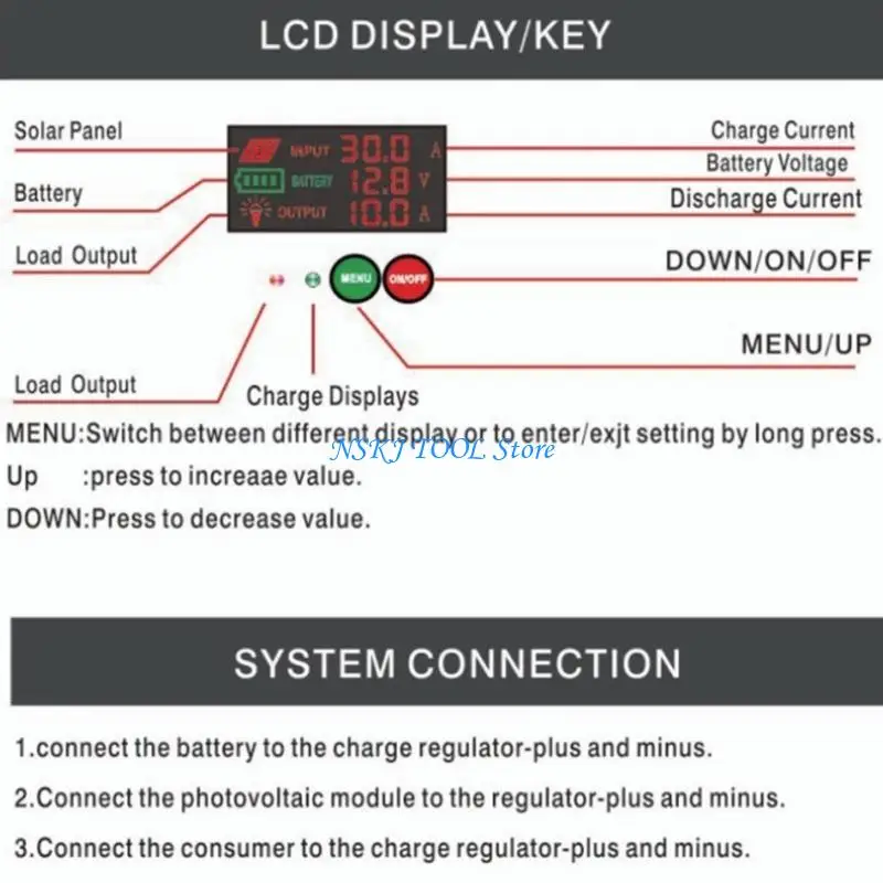 L8RC Solar System Controllers High Visibilities Color LCD Screen ABS Housing Designs Photovoltaic Controllers for Agriculture