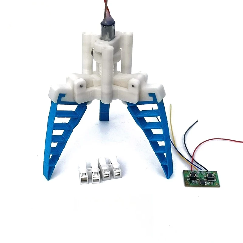 Pinza Flexible de tres dedos con Motor N20, garra robótica eléctrica, abrazadera robótica impresa en 3D, garra de Robot programable, Kit educativo DIY