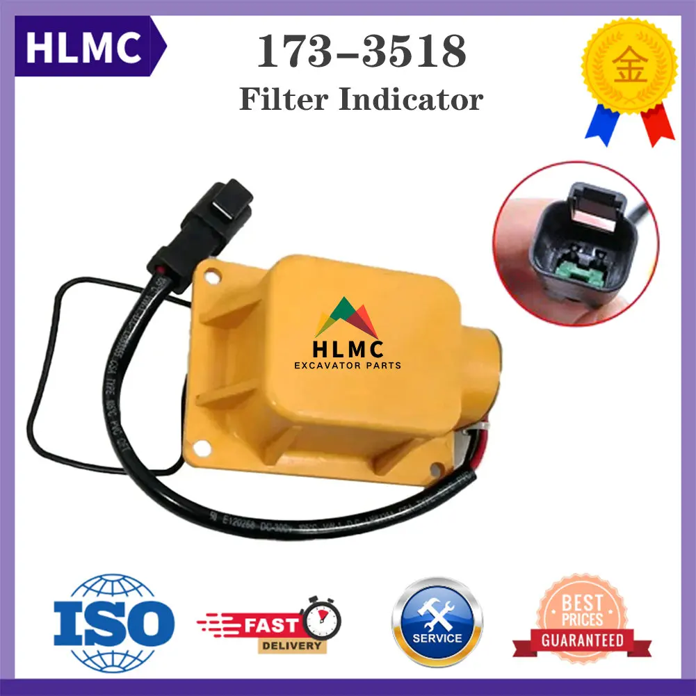 

E320C 320D 320D2 322C 324D 325C 325D 329D 330C 330D 336D 336D2 365C 385C 390D Hydraulic Return Filter Indicator 173-3518 1733518