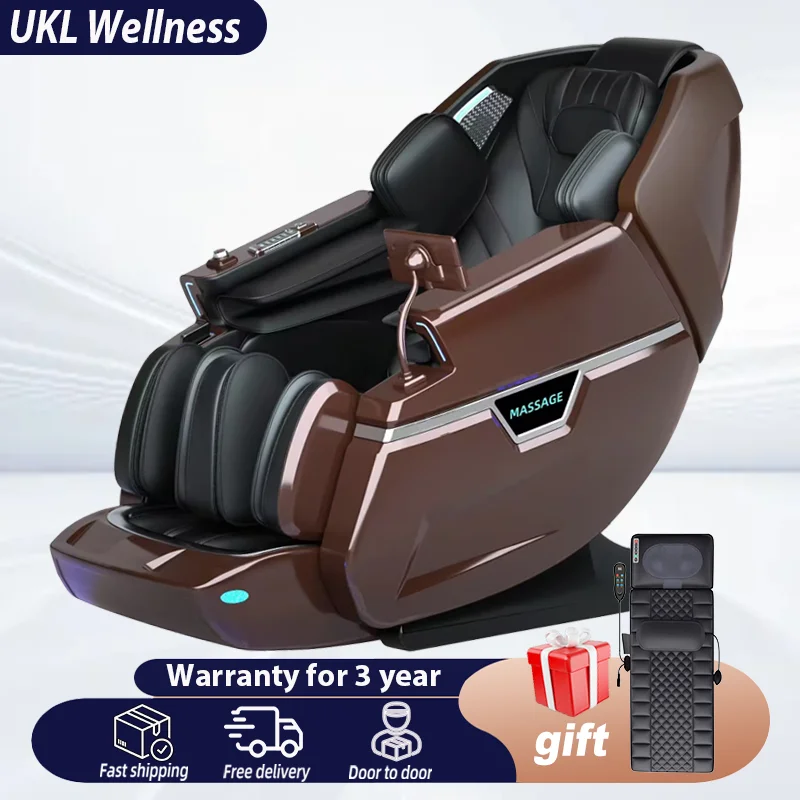 

Luxury Zero Gravity Massage Chair for Back Pain Relief - 4D SL Track, Heated Hips/Foots, AI Voice, Fast Shipping and Warranty
