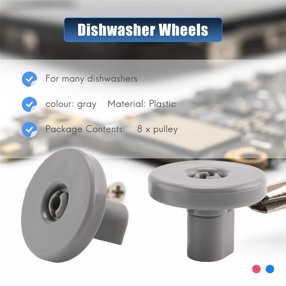 Basket Rollers for Dishwasher,Dishwasher Wheels Lower Basket Wheel for FAVORIT Dishwasher Wheel