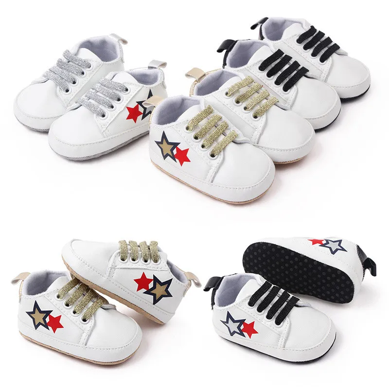 2022 New Baby Shoes Sneakers Infant Toddler Casual PU First Walkers Soft Sole Antislip Newborn Boys Girls Sport Shoes