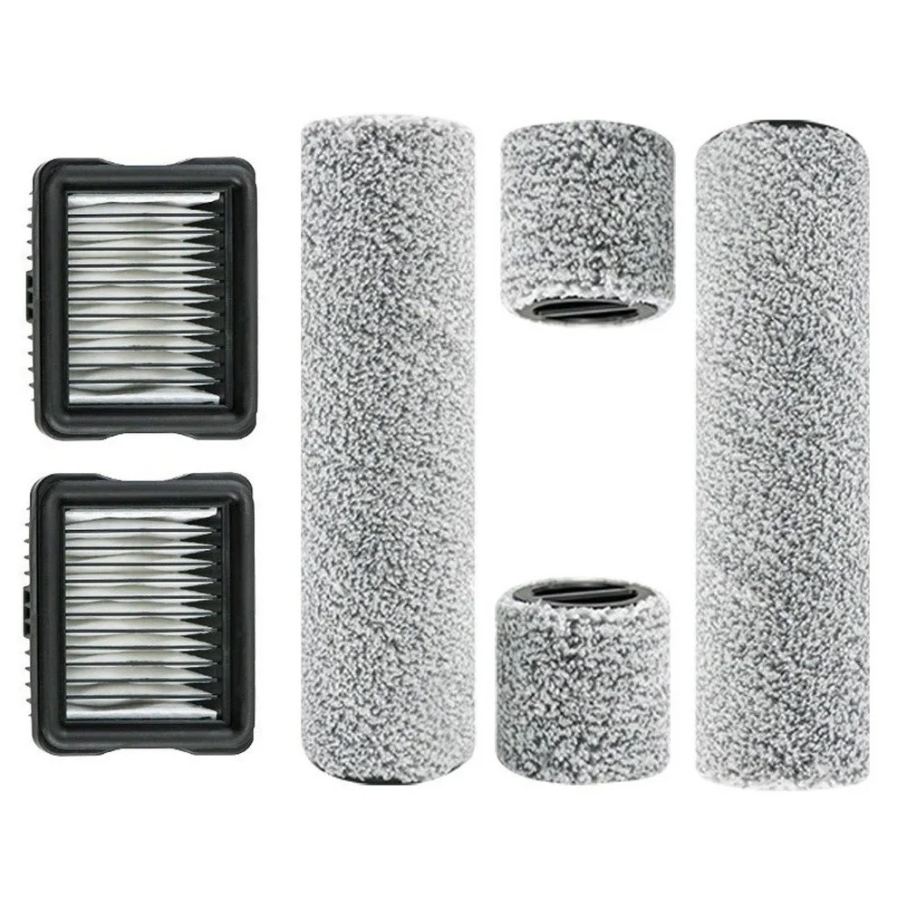 Microfiber Brush Rollers + HEPA Filters Set for midea for g6 for g6-T G7 for x10 for x10 Pro Hard Floor Scrubber Accessories