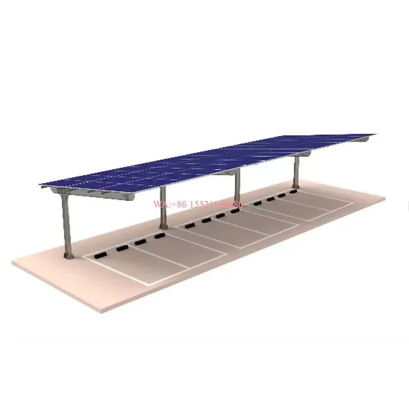 wmwmnu for UISOLAR Waterproof BIPV Solar Carport System Ground Mount Steel Structure Parking Canopy with Solar Panels