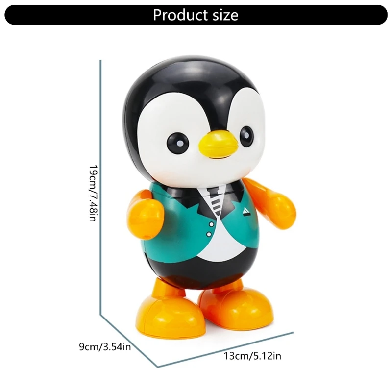 ペンギンロボットのおもちゃ音楽ライトインタラクティブ運動教育感覚遊び聴覚玩具赤ちゃん幼児楽しい 15UB