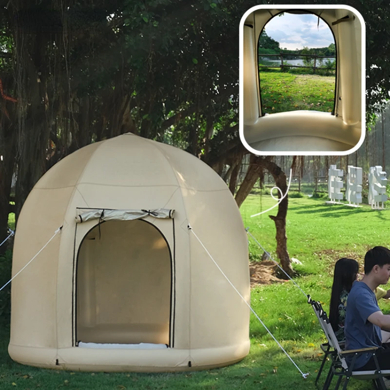 Tienda inflable de cúpula al aire libre para adultos, equipo de Camping portátil, apertura automática rápida