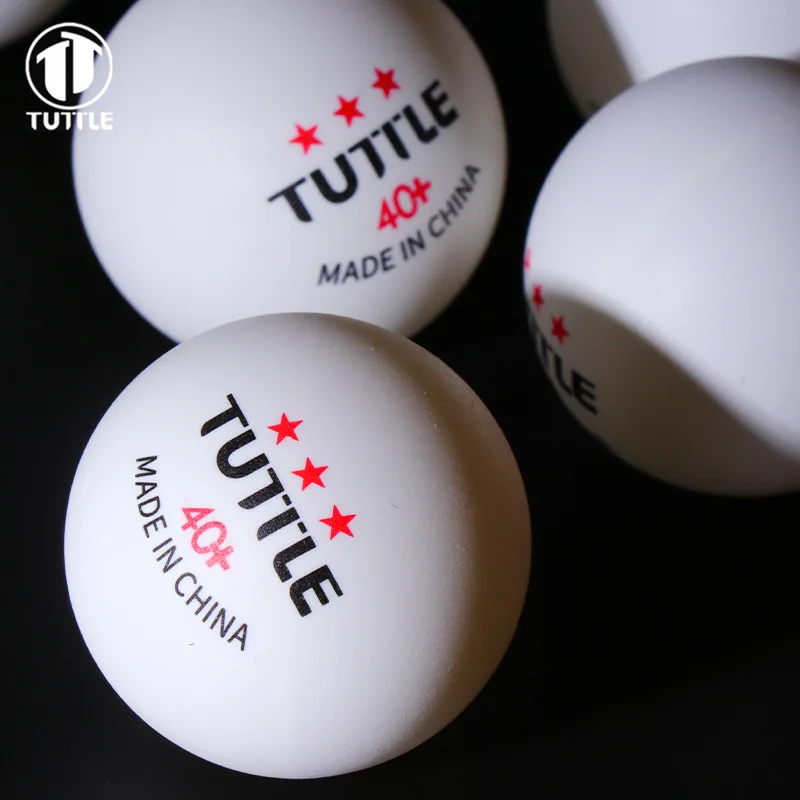 TUTTLE 3 Star Table Tennis Balls ABS New Material 40+ Ping Pong Balls with Seam with High Elasticity ITTF Approved 6pcs Per Box