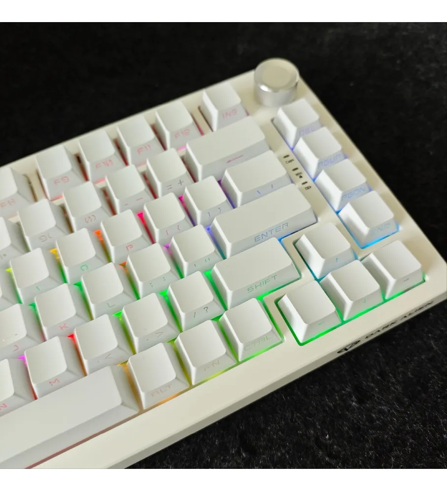 White mechanical keyboard personalized keycap side engraved light gradual change adaptation tarantula step from ace68/87/108