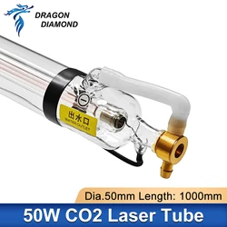 Dragon Diamond 50W Co2 Metal Glass Laser Tube Length 1000MM Dia. 50mm Glass Laser Lamp for CO2 Laser Engraving Cutting Machine