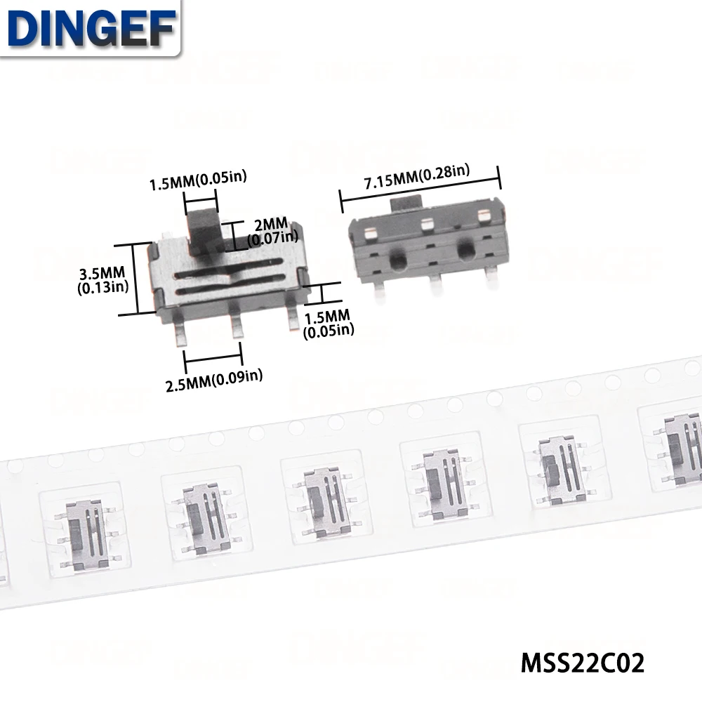 Bild 5: 20PCS MSK12C01/02 MSK23D19 Mini Miniatur DIP SMD 3PIN 6PIN 8PIN MSS23D18 Vertikale Dip 2P3T Schiebeschalter Griff Hohe 1,5/2/3 MM